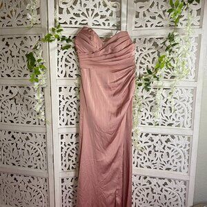 silky pink gown size L